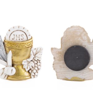 CALAMITA CALICE PRIMA COMUNIONERESINA 4×4 CM Pz. 12