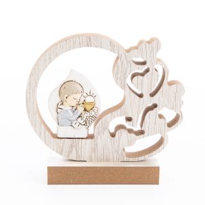 BIMBO PRIMA COMUNIONE LEGNO/RESINA 10x3xh.9 CM Pz. 2