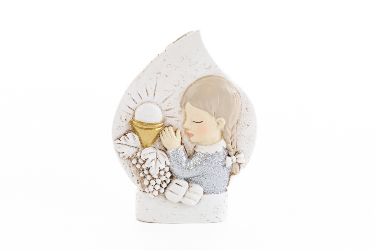 BIMBA PRIMA COMUNIONE RESINA 5,5xh.7,5 CM Pz. 6 - immagine 2