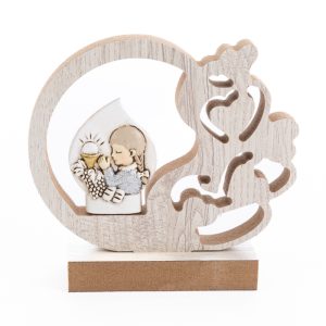 BIMBA PRIMA COMUNIONE LEGNO/RESINA 10x3xh.9 CM Pz. 2