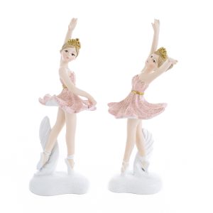 BALLERINA RESINA ROSA 2 ASS.7x7xh.18 CM Pz. 2