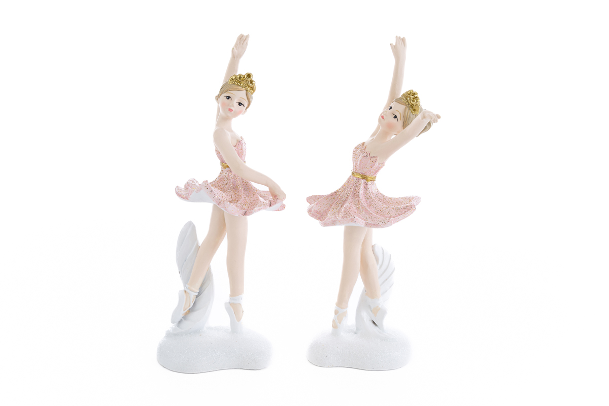 BALLERINA RESINA ROSA 2 ASS.7x7xh.18 CM Pz. 2 - immagine 2