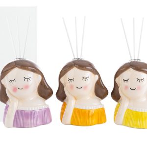 PROFUMATORE GIRL PORCELLANA 3 ASS.8×7,5xh.12 CM C/ASTUCCIO Pz. 3