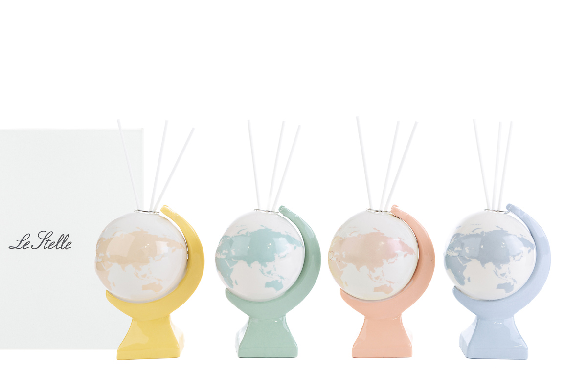 PROFUMATORE GLOBO PORCELLANA 7x6xh.10,5CM 4ASS.C/ASTUCCIO Pz. 4 - immagine 2