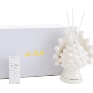 profumatore pigna porcellana bianco 12,5x9xh.15cm c/astuccio