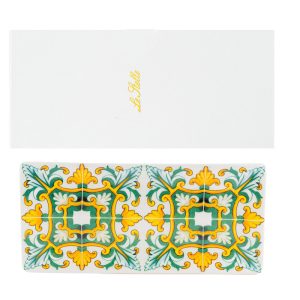 vassoio in porcellana costa verde c/astuccio 27,5×13,5 cm