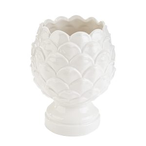 vaso porcellana bianco 17xh.23 cm