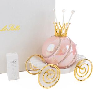 Profumatore Carrozza Rosa 15,5X9Xh.14Cm C/Astuccio