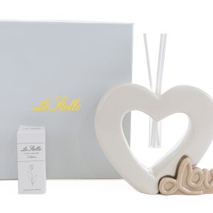 profumatore cuore love bianco 12x4xh.12cm c/astuccio