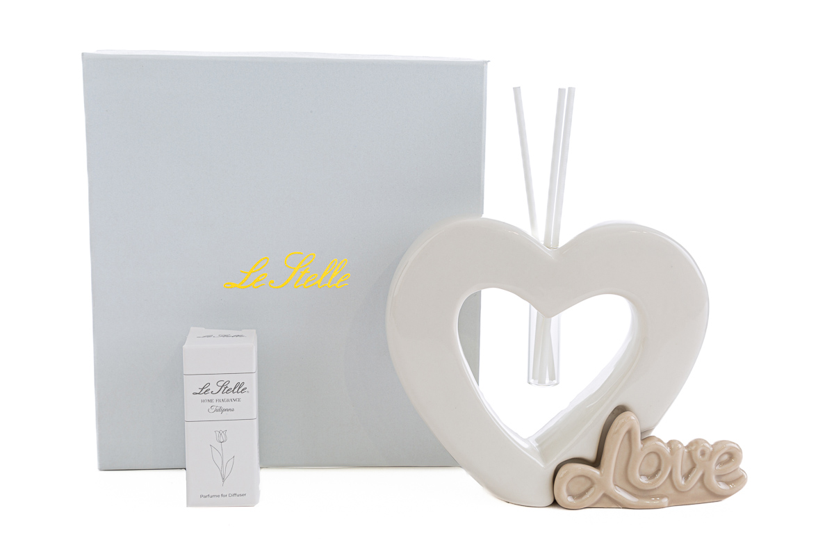 profumatore cuore love bianco 12x4xh.12cm c/astuccio - immagine 2