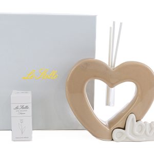 profumatore cuore love beige 12x4xh.12cm c/astuccio