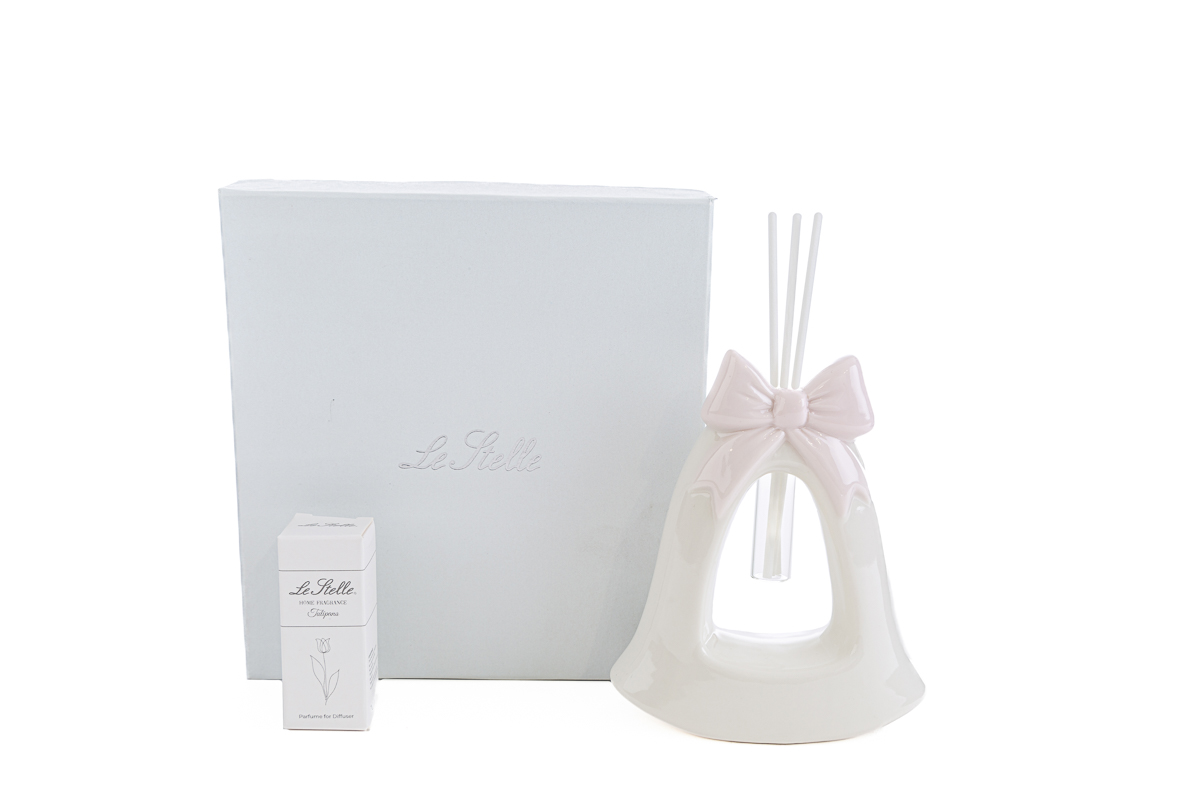 profumatore campana rosa 9,5x4xh.11cm c/astuccio