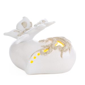 CUORE PORCELLANA LED 12x8xh.8CM