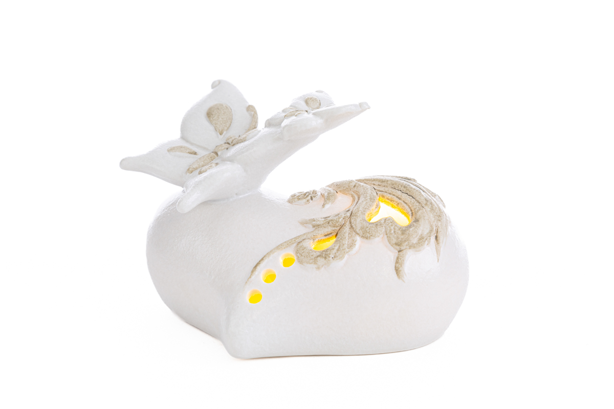 CUORE PORCELLANA LED 12x8xh.8CM - immagine 2