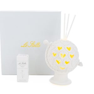 profumatore globo porcellana led10x9xh.9,5cm c/astuccio