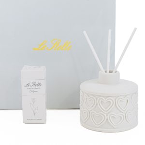 profumatore decoro cuori porcellana d.7xh.6,5cm c/astuccio