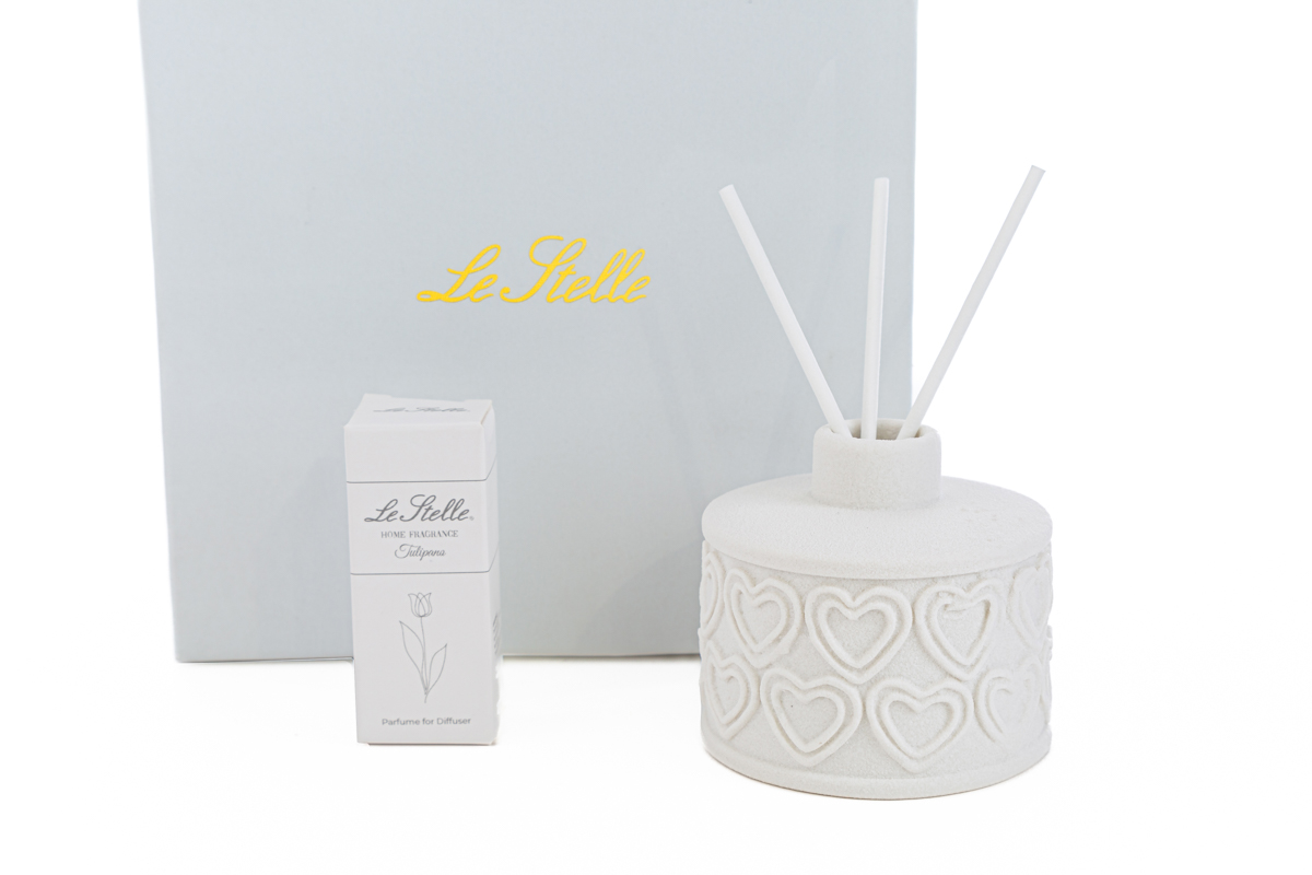 profumatore decoro cuori porcellana d.7xh.6,5cm c/astuccio - immagine 2