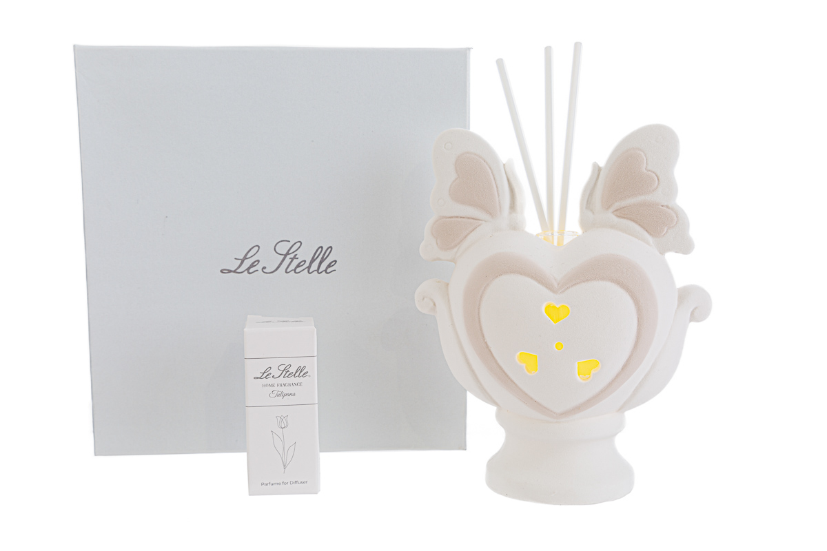 profumatore cuore farfalla led 11,5×6,5xh.14,5cm c/astuccio - immagine 2