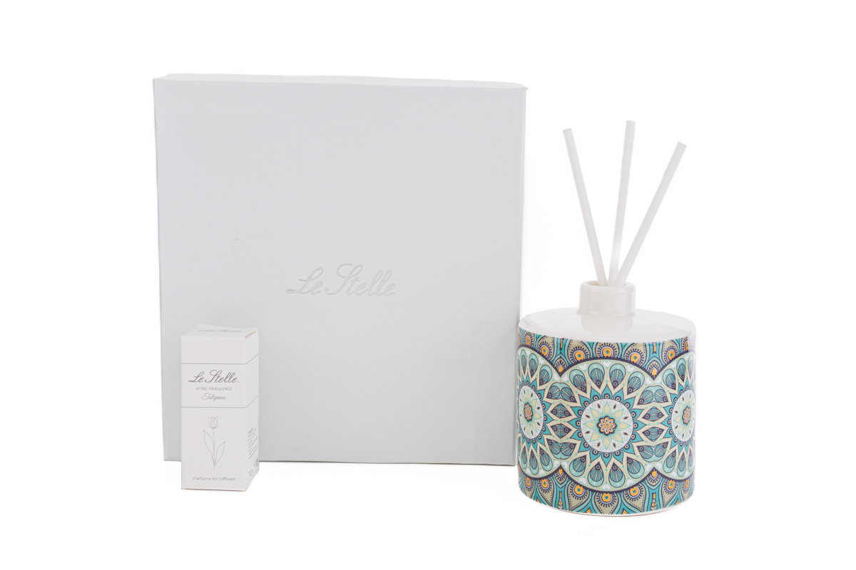 PROFUMATORE TONDO CASHMERE 11,5×11,5xh.13,5CM C/ASTUCCIO - immagine 2