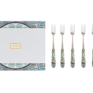 set 6 pz forchettine cashmere 15cm c/astuccio