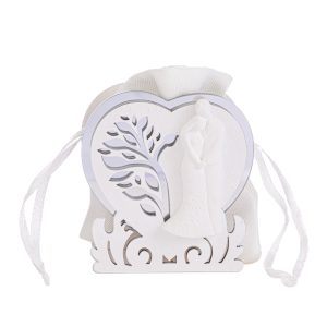 PORTA SACCHETTO SPOSI ARGENTO 4×6,5xh.7CM Pz. 48