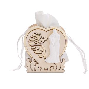 PORTA SACCHETTO SPOSI ORO 4×6,5xh.7CM Pz. 48