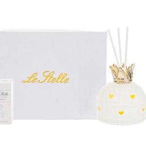 profumatore porcellana corona led 8xh.9 cm. c/astuccio