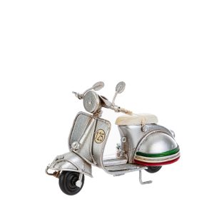 moto 125 metallo pz. 4 col. argento 11x5xh.7,5 cm.