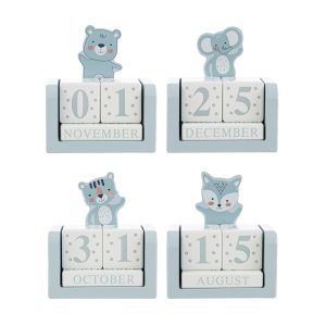 datario legno celeste 4 ass. 8×4,5xh.9 cm. c/shopper 3692 Pz. 8