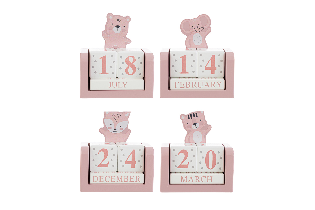 datario legno rosa 4 ass. 8×4,5xh.9 cm. c/shopper 3692 Pz. 8