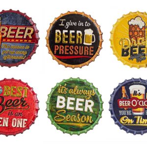 calamita tappo birra ceramica pz. 12 ass. 7,5×7,5 cm.