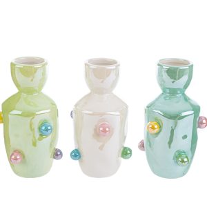 vasetto ceramica balls pz. 6 ass. 7,5×7,5xh.13,5 cm.