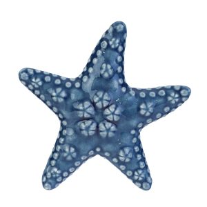stella marina porcellana col. blu 14 cm. pz. 4