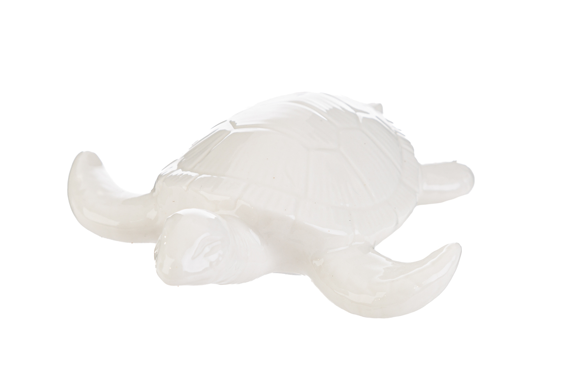 tartaruga marina porcellana col. bianco 10,5×10,5 cm. pz. 4 - immagine 2