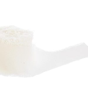 nastro chiffon sfrangiato 4 cm x 20 mt panna pz. 1