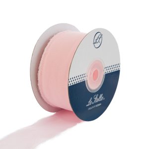 nastro chiffon sfrangiato 4 cm x 20 mt rosa pz. 1