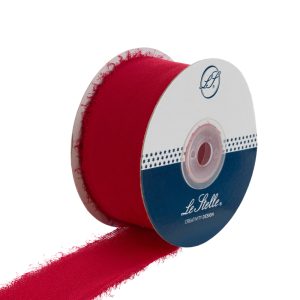 nastro chiffon sfrangiato 4 cm x 20 mt bordeaux pz. 1
