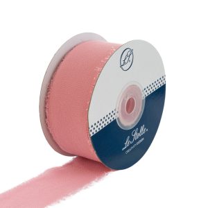 nastro chiffon sfrangiato 4 cm x 20 mt rosa cipria pz. 1