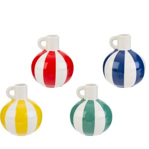 vasetto porcellana circus pz. 4 ass.10x10xh.12 cm. c/shopper 3694