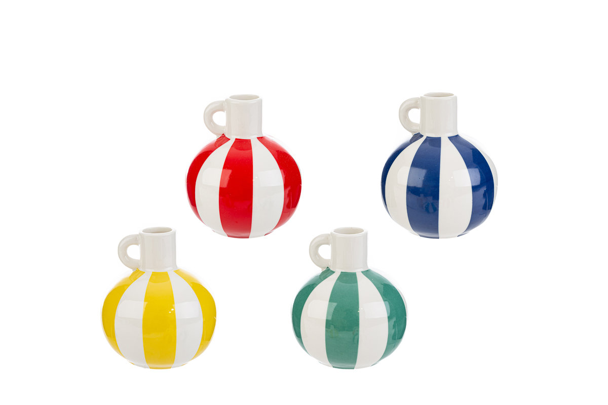 vasetto porcellana circus pz. 4 ass.10x10xh.12 cm. c/shopper 3694