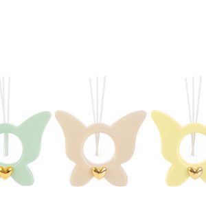 profumatore farfalla porcellana pz. 3 col.ass.13,5×4,5xh.11,5cm c/astuccio