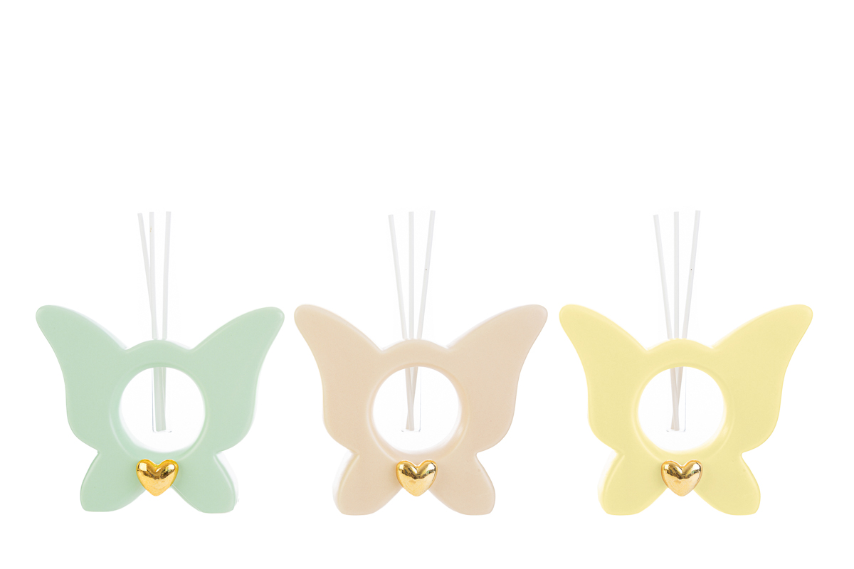 profumatore farfalla porcellana pz. 3 col.ass.13,5×4,5xh.11,5cm c/astuccio - immagine 3