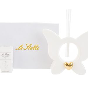 profumatore farfalla porcellana bianco 13,5×4,5xh.11,5 cm. c/astuccio