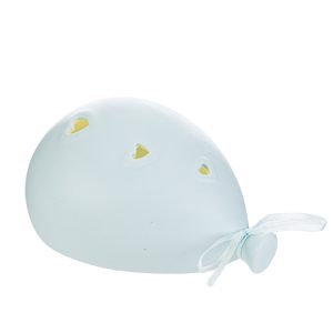 palloncino porcellana led celeste satinato 10x13x6,5cm