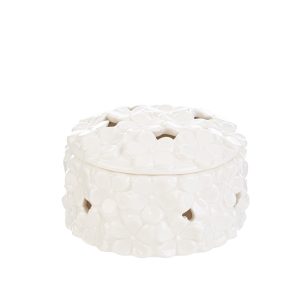 scatola fiori porcellana 10x10xh.6,5 cm. c/shopper 3695