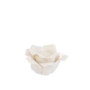 candela profumata fiore porcellana bianco 7,5×7,5xh.4 cm. pz. 6