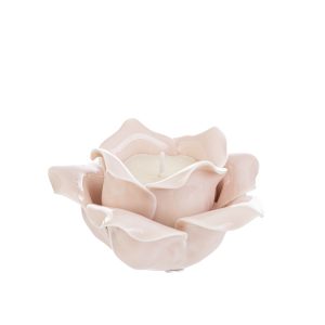 candela profumata fiore porcellana rosa 10x10xh.6,5 cm. pz. 2