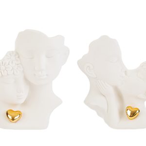 coppia sposi porcellana pz. 2 ass.15,5×6,5xh.18 cm con shopper