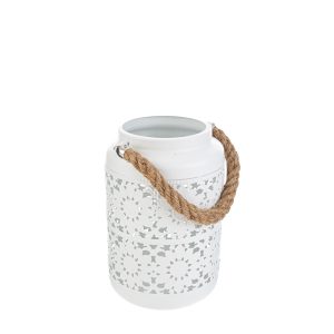 portacandele metallo bianco 12x12xh.18 cm. pz. 4