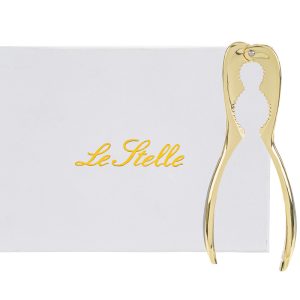 schiaccianoci metallo oro astuccio 16 cm.